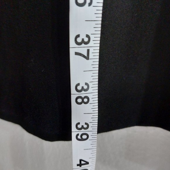 Sharagano Short Sleeve Summer Work Dress With Leather Pockets Size 6 Black - Picture 7 of 11